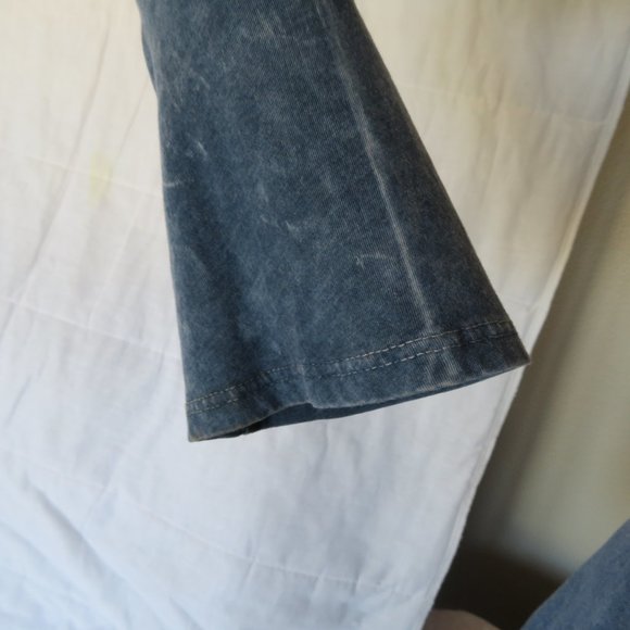 Women's PPLA Blue Lace Cold Shoulder Top - Picture 6 of 7